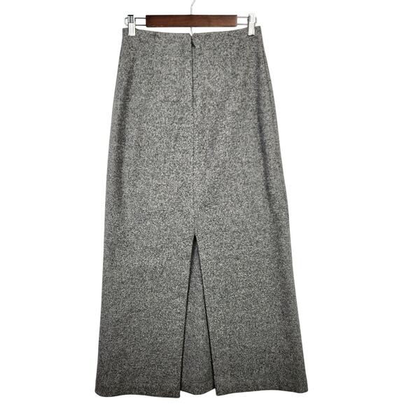 Kors by Michael Kors Designer Wool Maxi Skirt Made in Italy Hthr Gray SZ 6 EUC - Picture 2 of 12